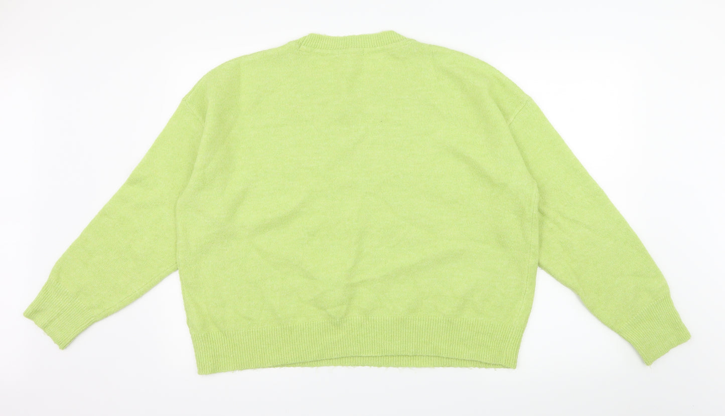TU Womens Green  Knit Pullover Jumper Size 18