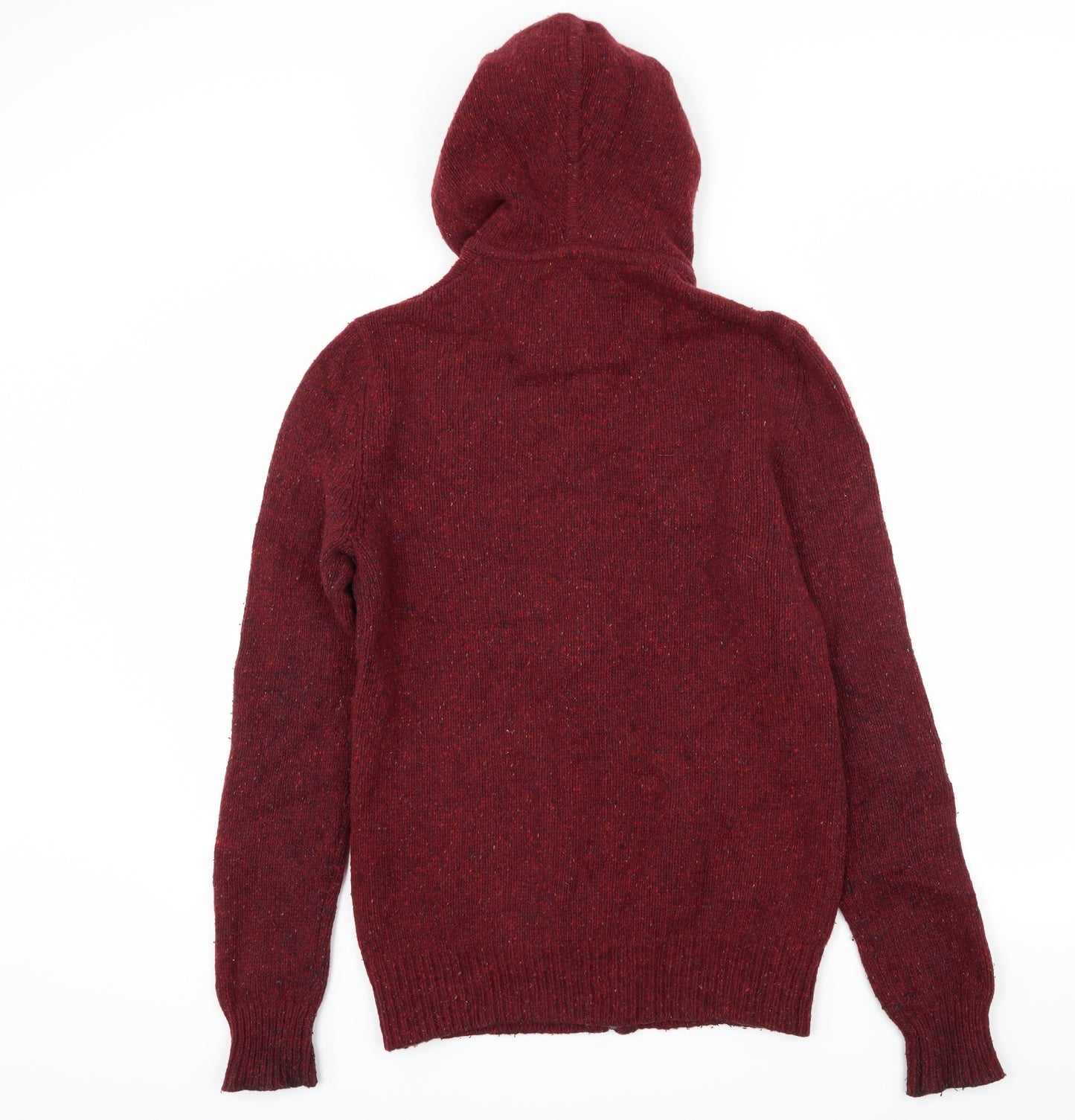 Jack Wills Mens Red  Knit Cardigan Jumper Size M