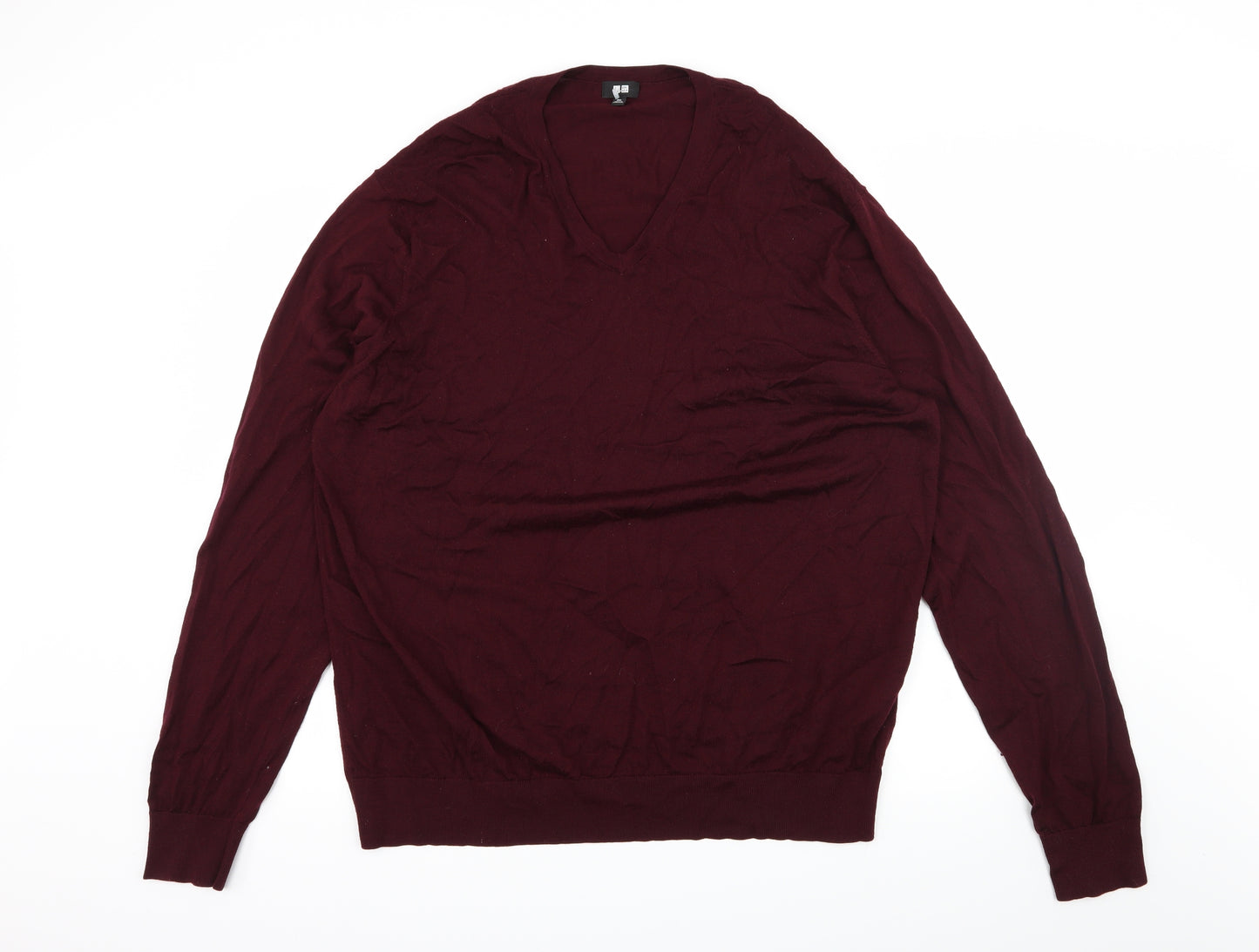 Uniqlo Mens Purple  Knit Pullover Jumper Size 3XL