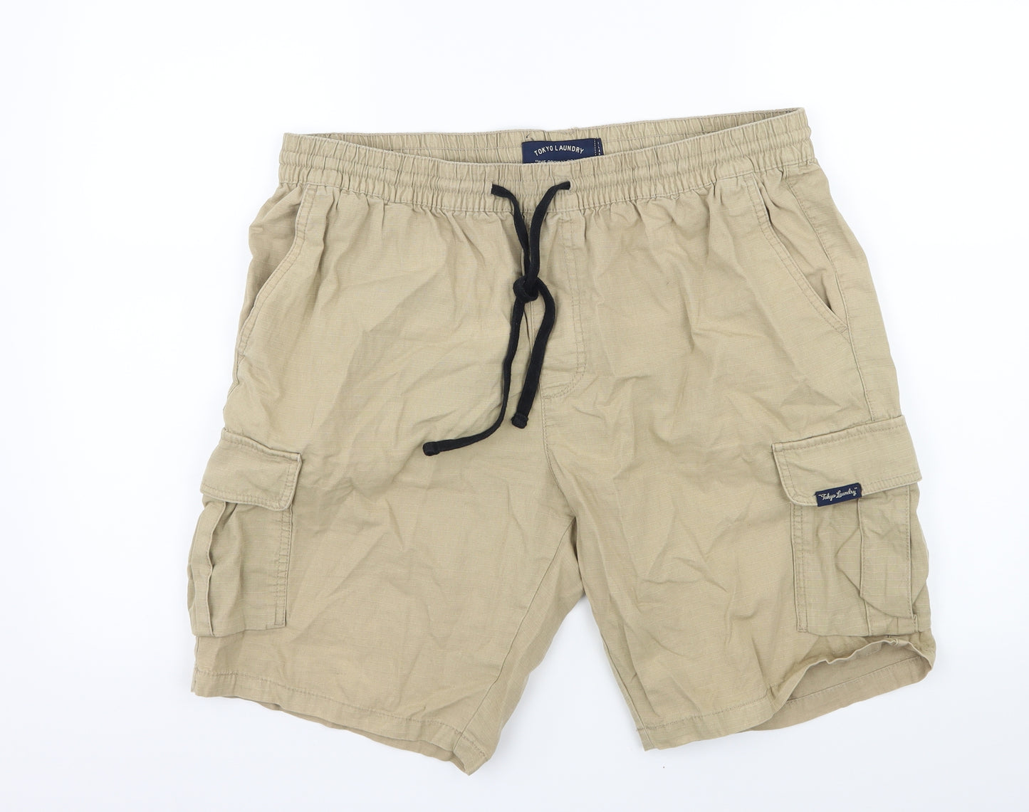 Tokyo Laundry Mens Beige   Sweat Shorts Size XL