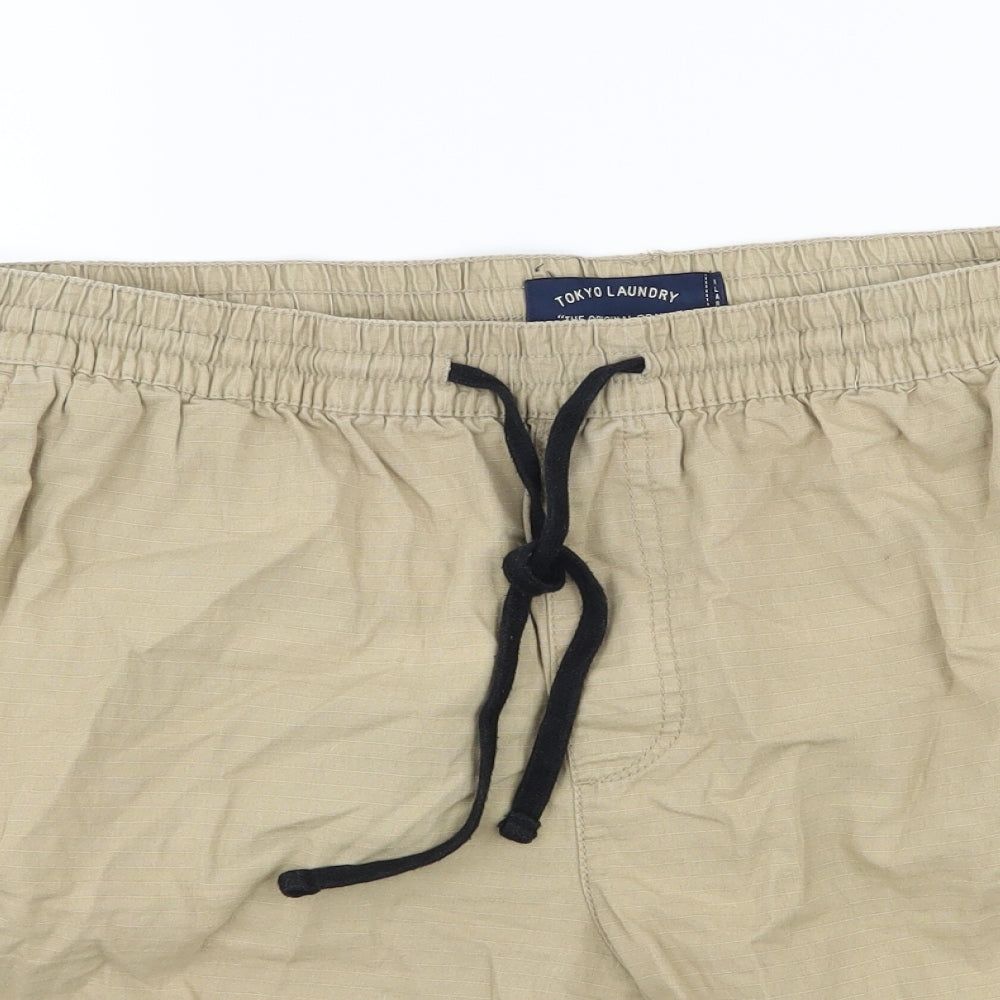 Tokyo Laundry Mens Beige   Sweat Shorts Size XL