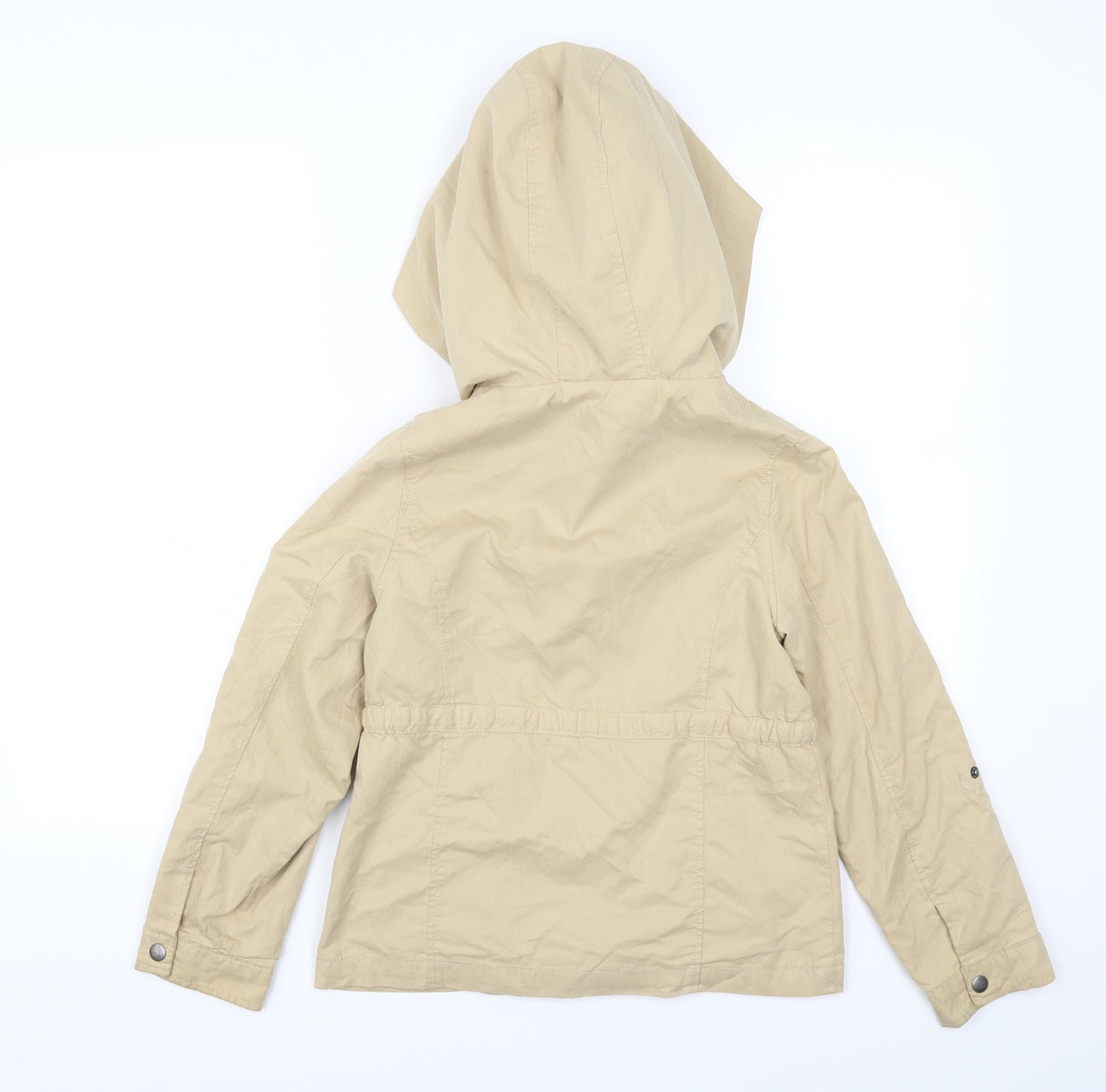 Preworn Girls Beige   Basic Coat Coat Size 8-9 Years