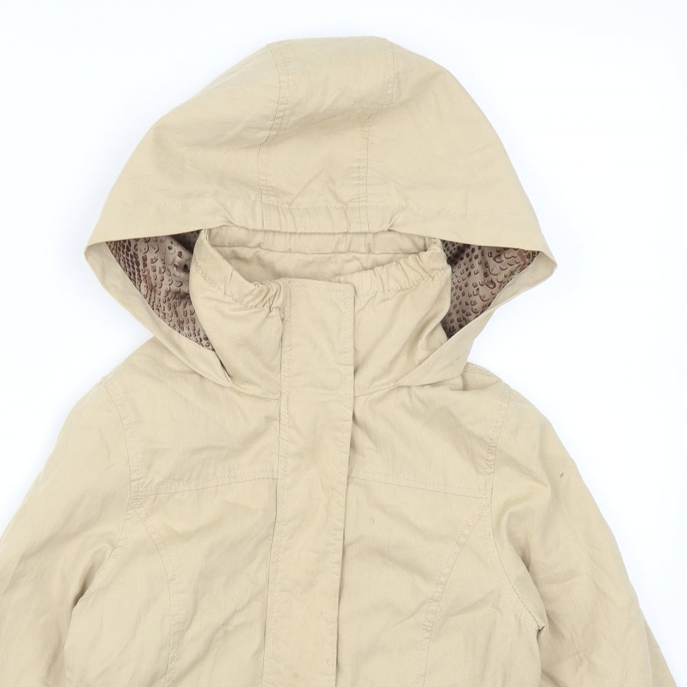 Preworn Girls Beige   Basic Coat Coat Size 8-9 Years