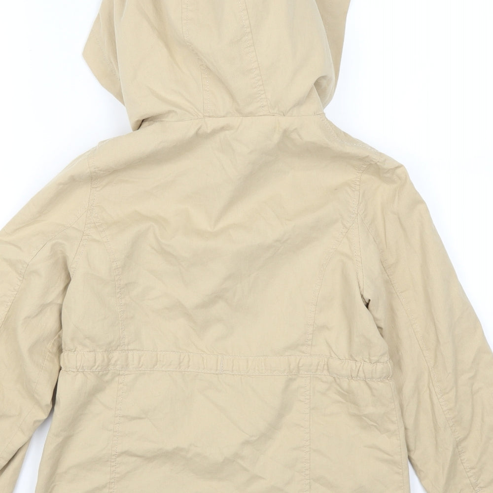 Preworn Girls Beige   Basic Coat Coat Size 8-9 Years
