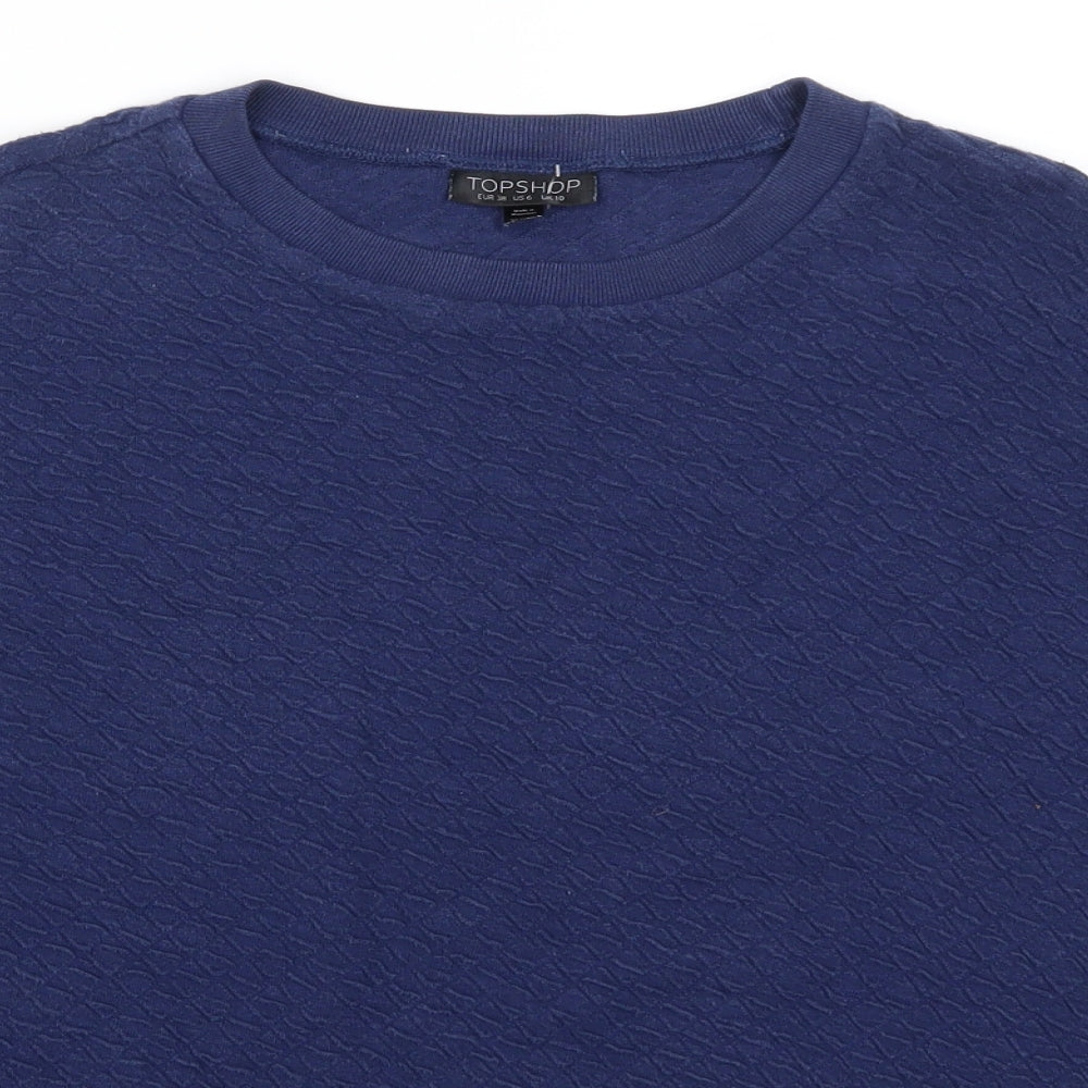 Topshop Womens Blue   Pullover Sweatshirt Size 10