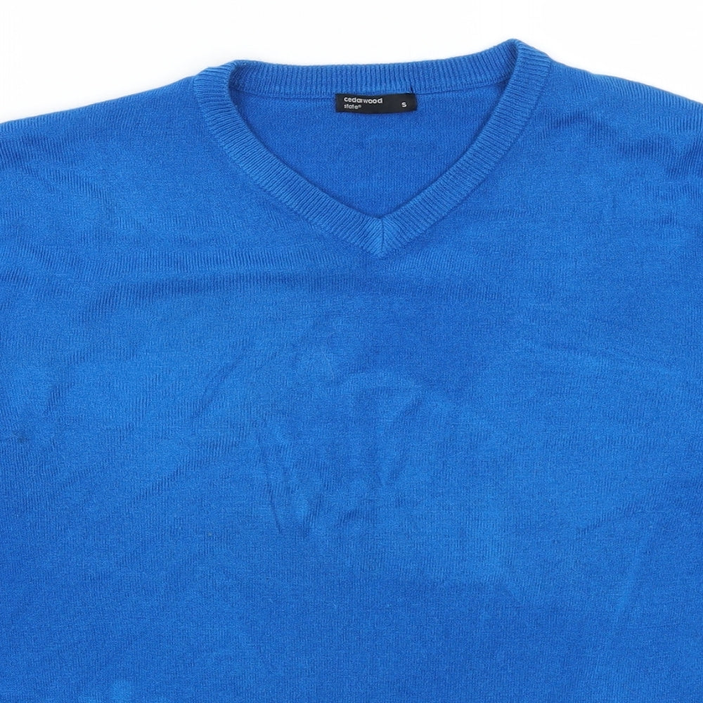 Cedar Wood State Mens Blue   Pullover Jumper Size S