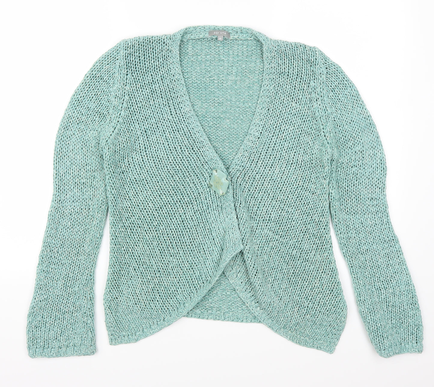 Per Una Womens Green   Cardigan Jumper Size M
