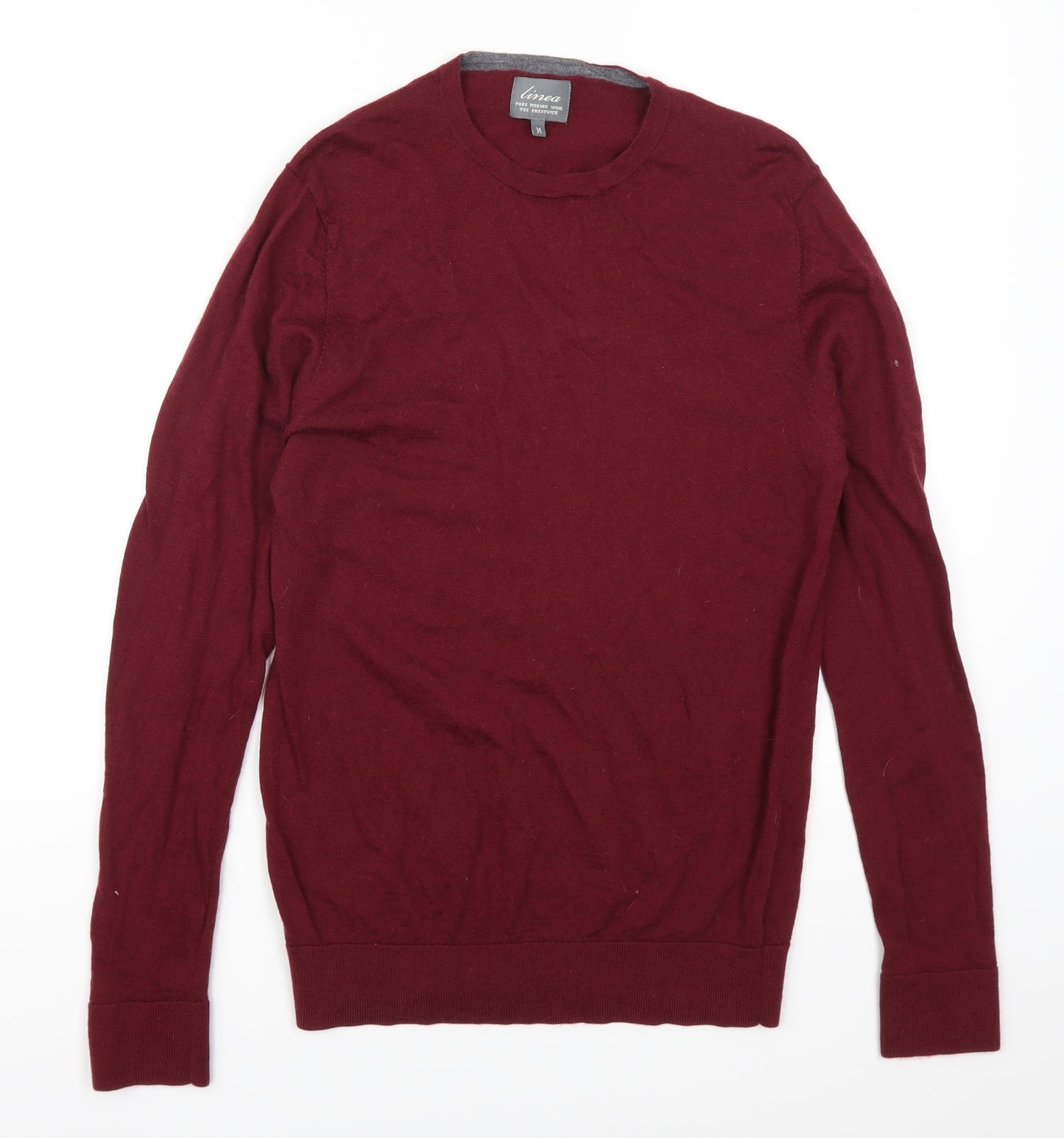 Linea Mens Red   Pullover Jumper Size M