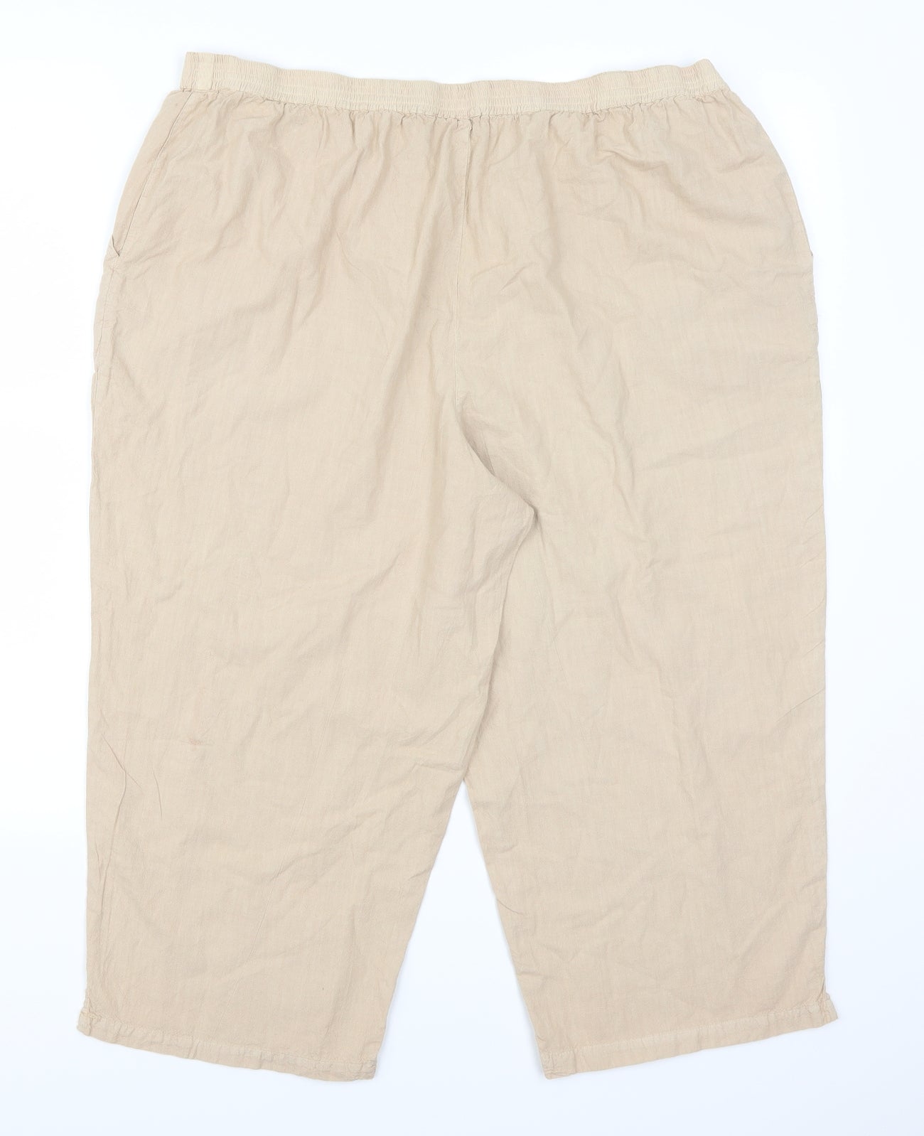 Tigi Womens Beige   Cropped Trousers Size 18 L20 in
