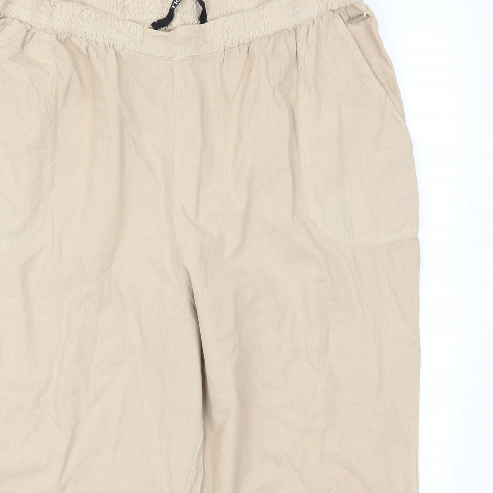 Tigi Womens Beige   Cropped Trousers Size 18 L20 in