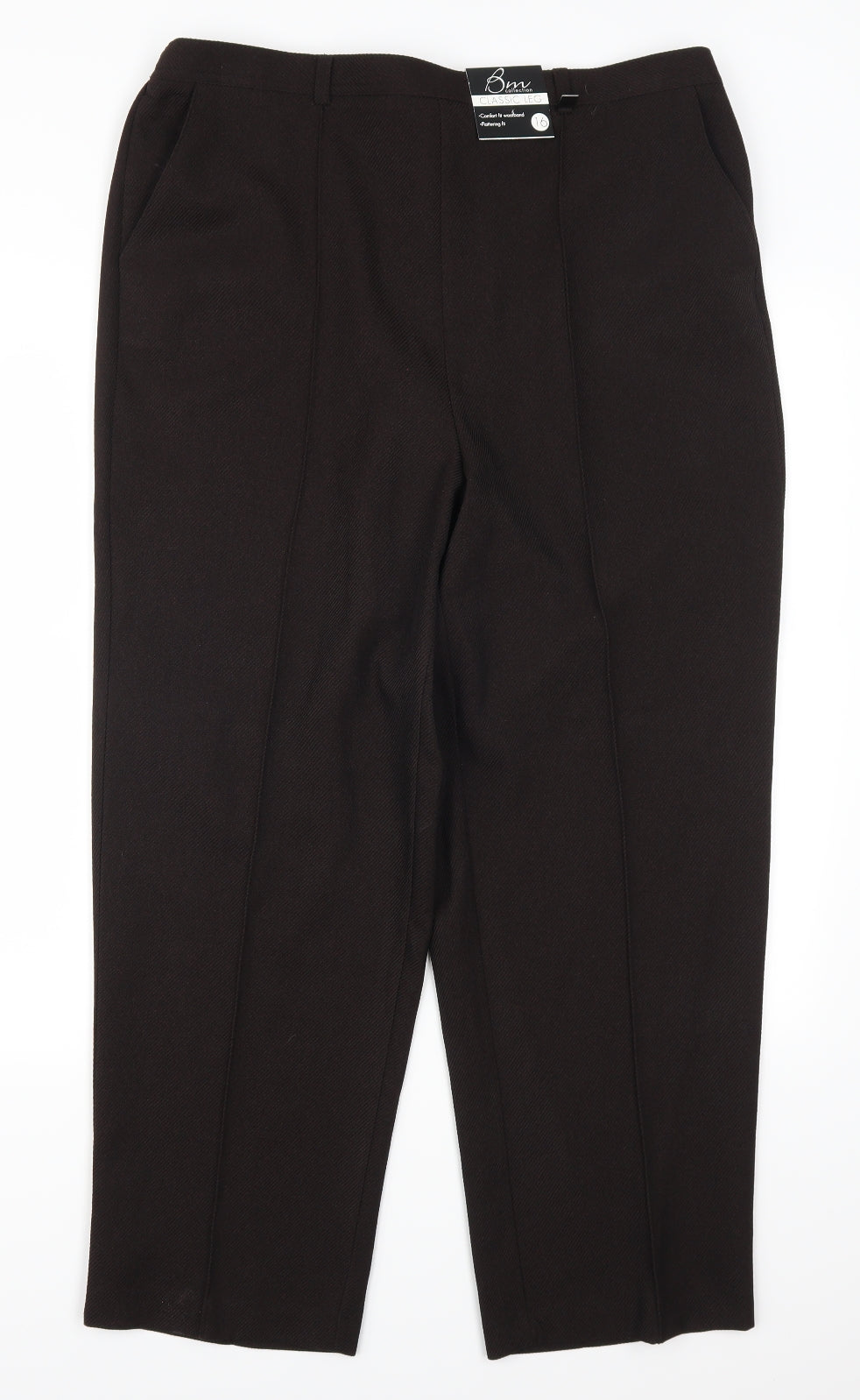 Bonmarché Womens Brown   Trousers  Size 16 L27 in