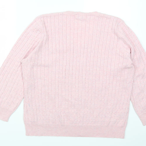 Country Casuals Womens Pink   Pullover Jumper Size XL