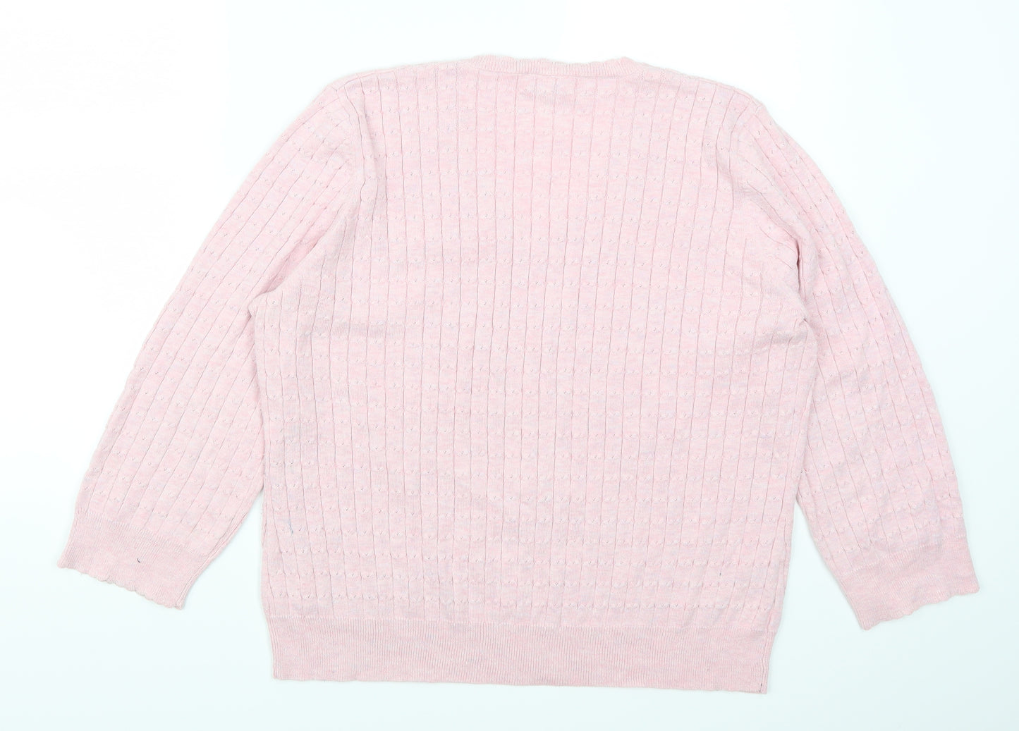 Country Casuals Womens Pink   Pullover Jumper Size XL