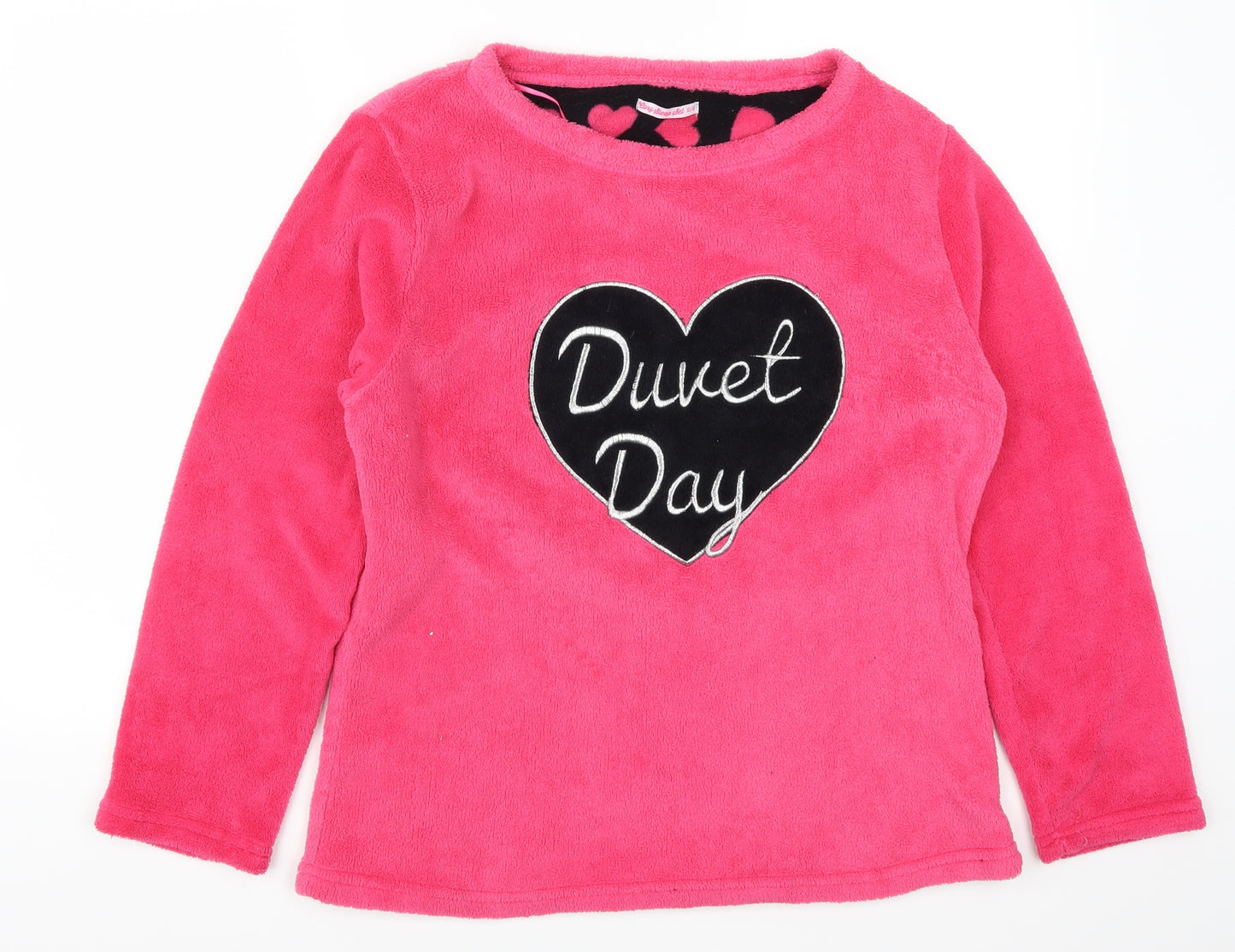 Easy Sleep Set Womens Pink Solid  Top Pyjama Top Size 16  - Duvet Day