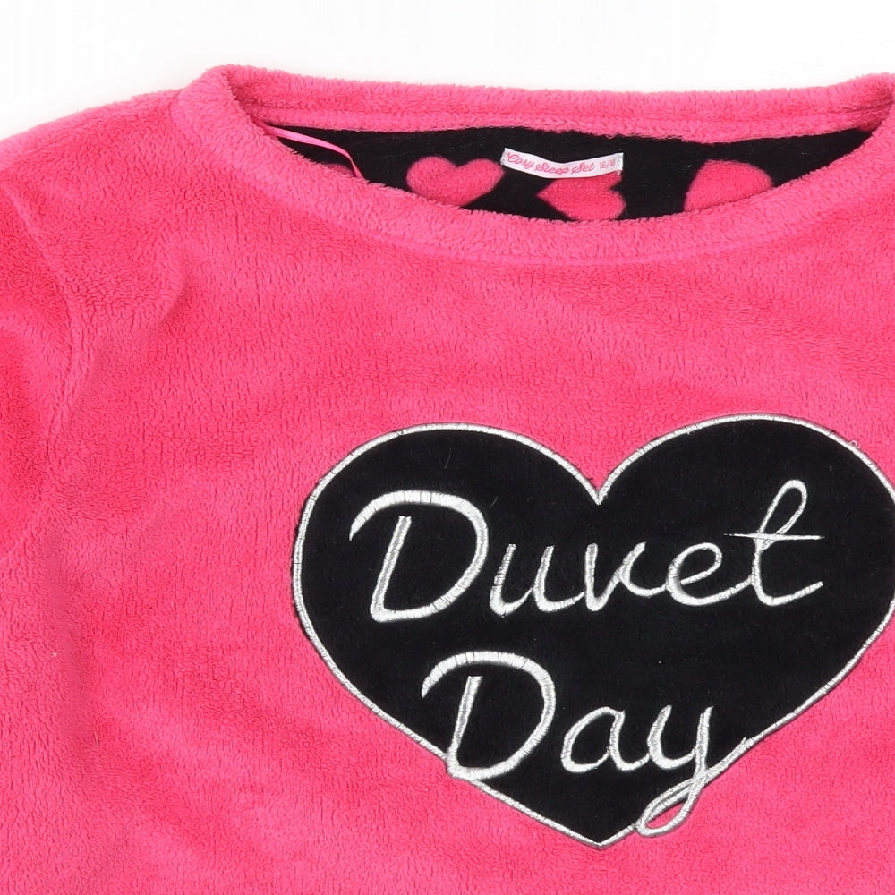 Easy Sleep Set Womens Pink Solid  Top Pyjama Top Size 16  - Duvet Day