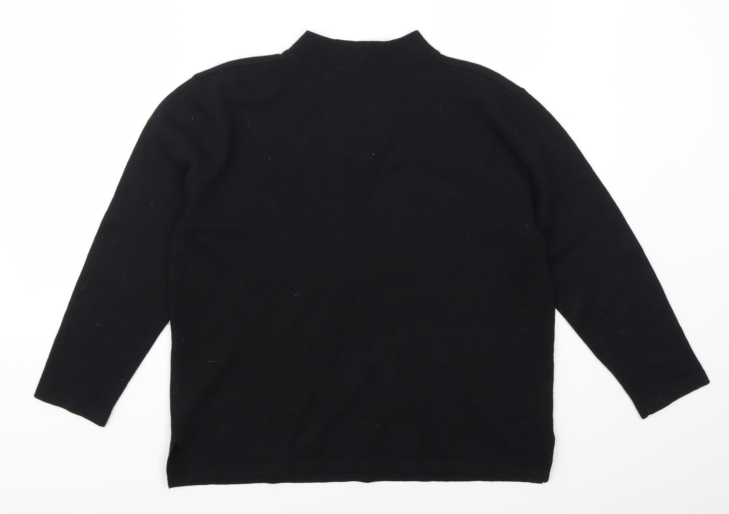 Poppy Womens Black   Pullover Jumper Size 16