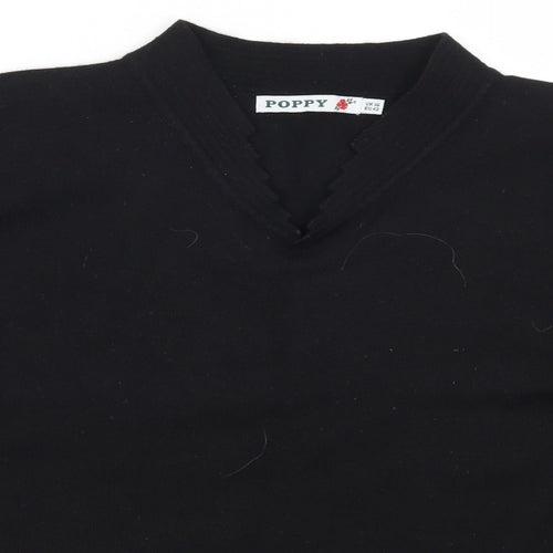 Poppy Womens Black   Pullover Jumper Size 16