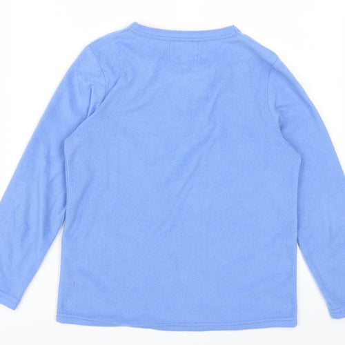 PJ Collections Girls Blue Animal Print Fleece Top Pyjama Top Size 9-10 Years  - Unicorn