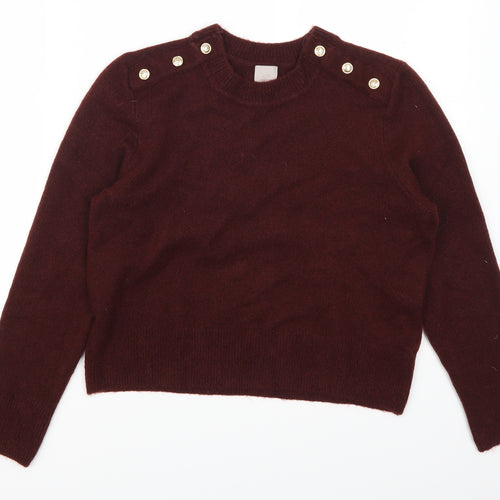 H&M Womens Red   Pullover Jumper Size S