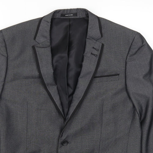 Cedar Wood State Mens Grey   Jacket Suit Jacket Size 40