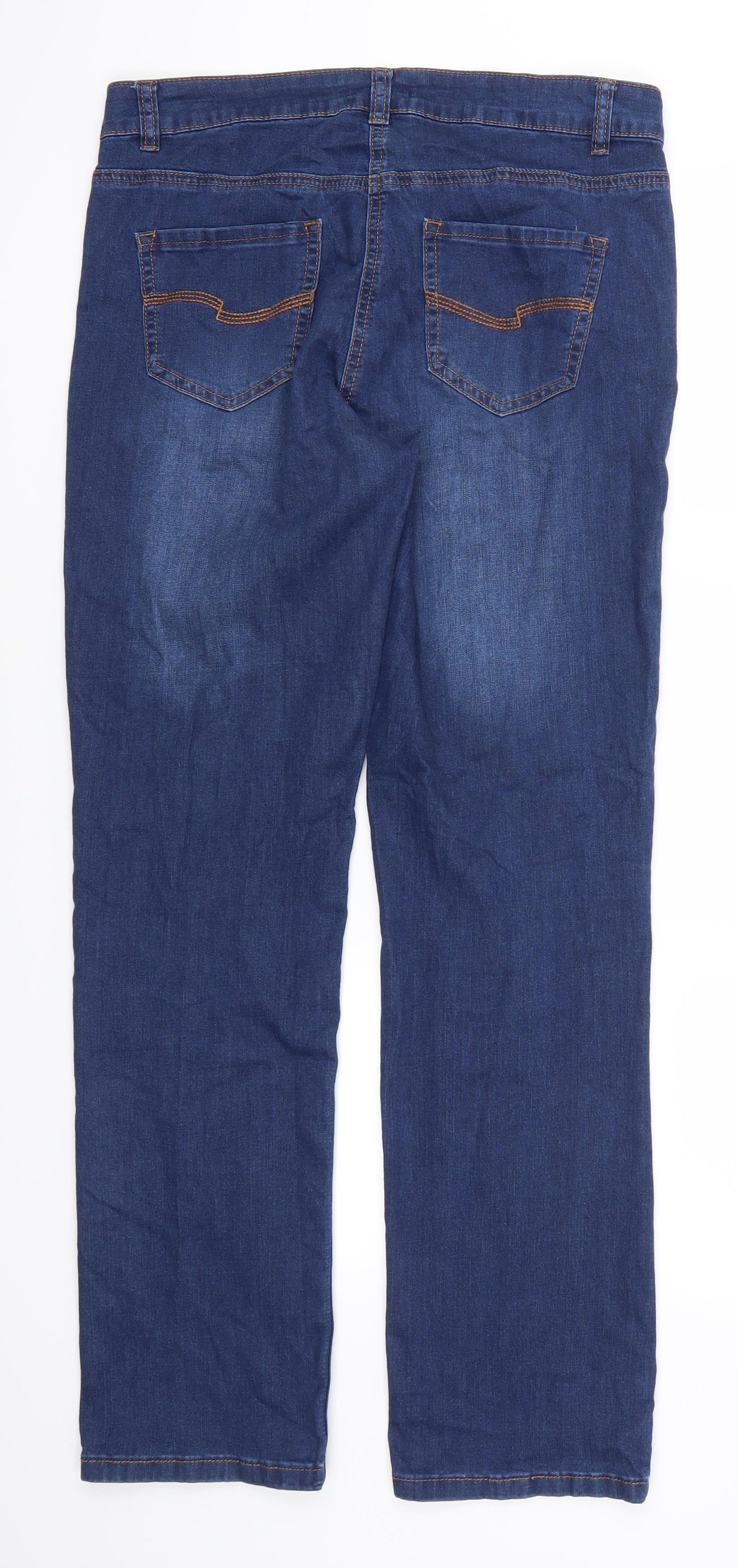 TU Womens Blue  Denim Straight Jeans Size 10 L30 in