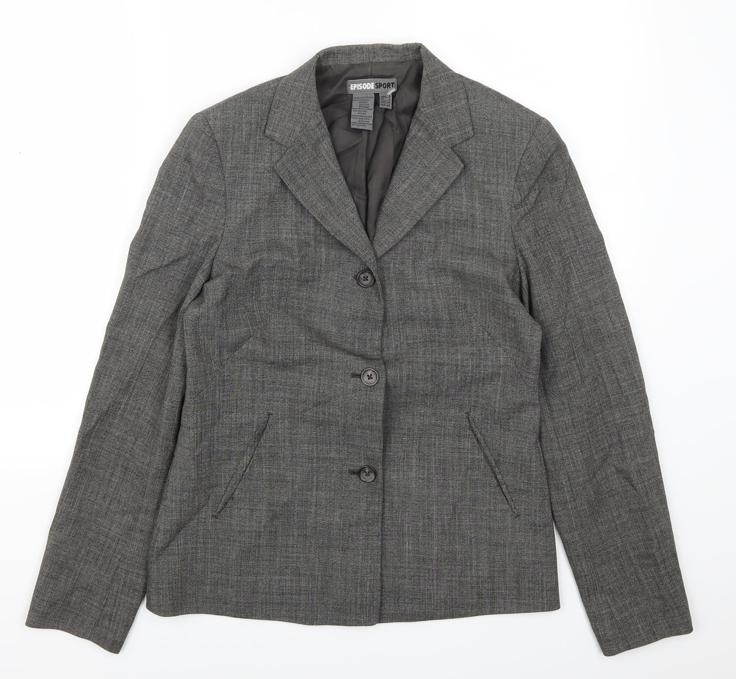 Episode Spoty Womens Grey   Jacket Suit Jacket Size 8