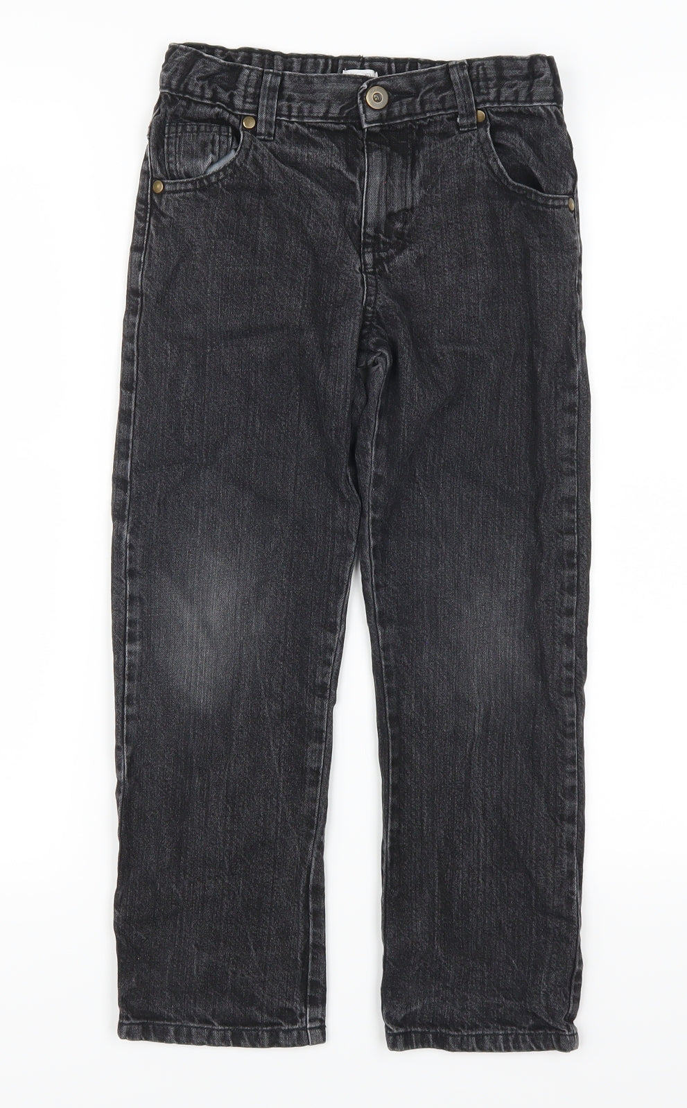 F&F Boys Grey  Denim Straight Jeans Size 7-8 Years