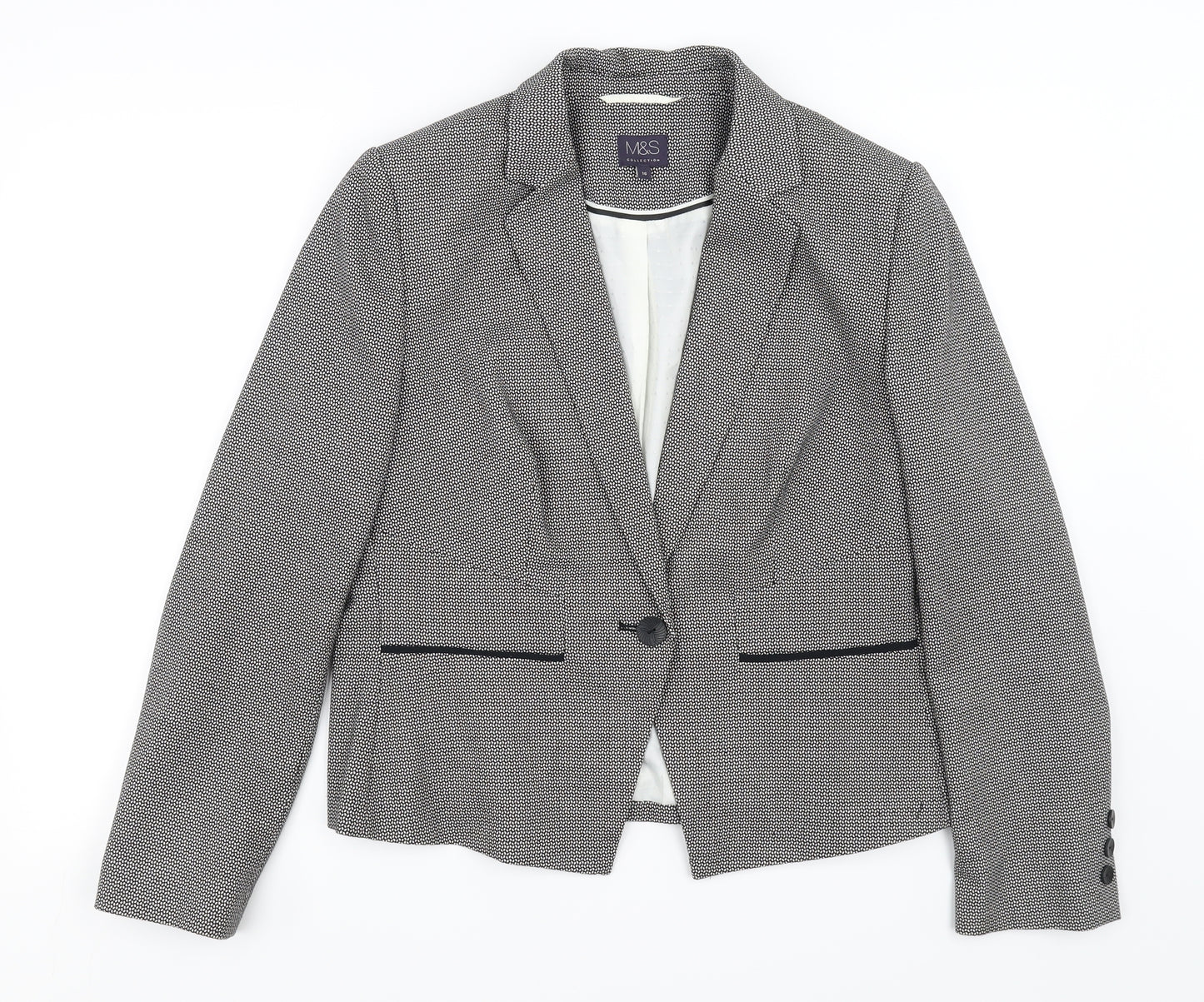 Marks and Spencer Womens Grey   Jacket Blazer Size 16