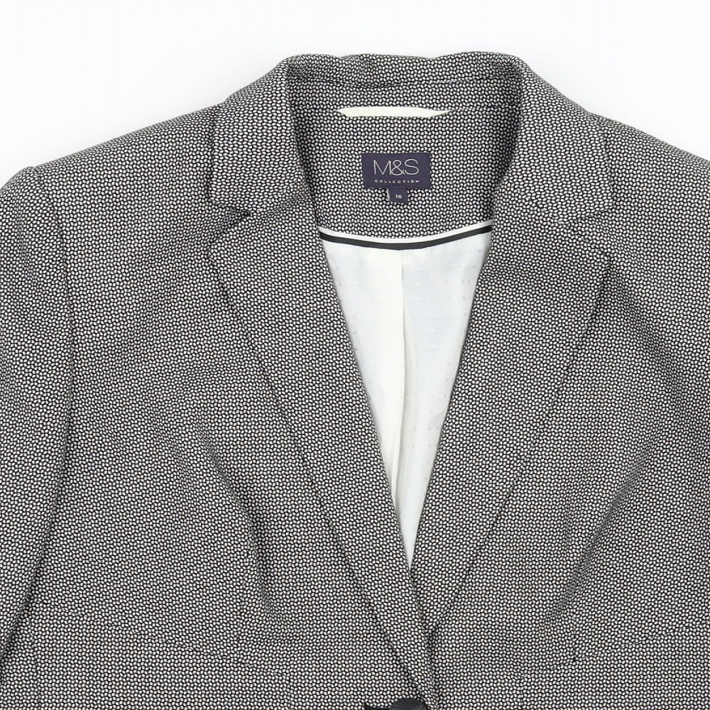 Marks and Spencer Womens Grey   Jacket Blazer Size 16