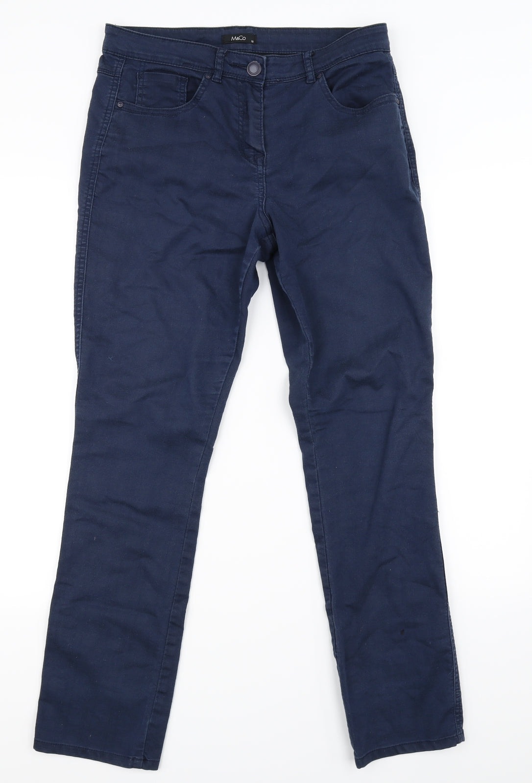 M&Co Womens Blue   Skinny Jeans Size 10 L29 in
