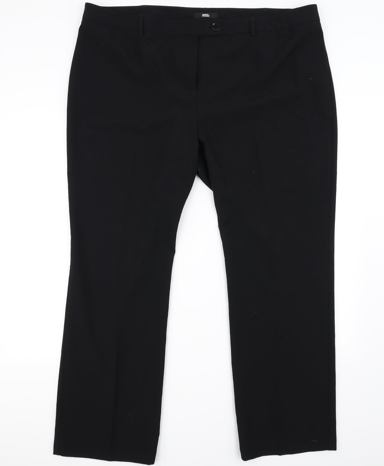 Marks and Spencer Womens Black   Trousers  Size 22 L29 in