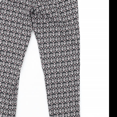 Atmosphere Womens Black Floral  Trousers  Size 10 L25 in