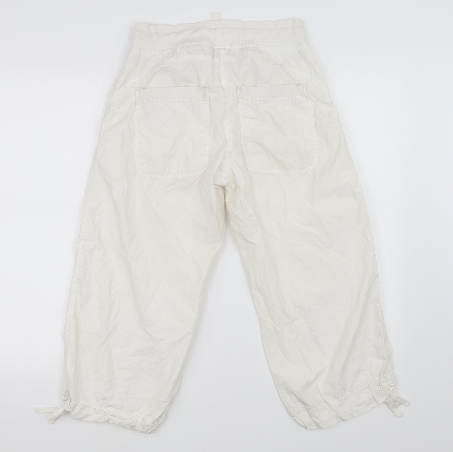 H&M Womens White   Trousers  Size 8 L20 in