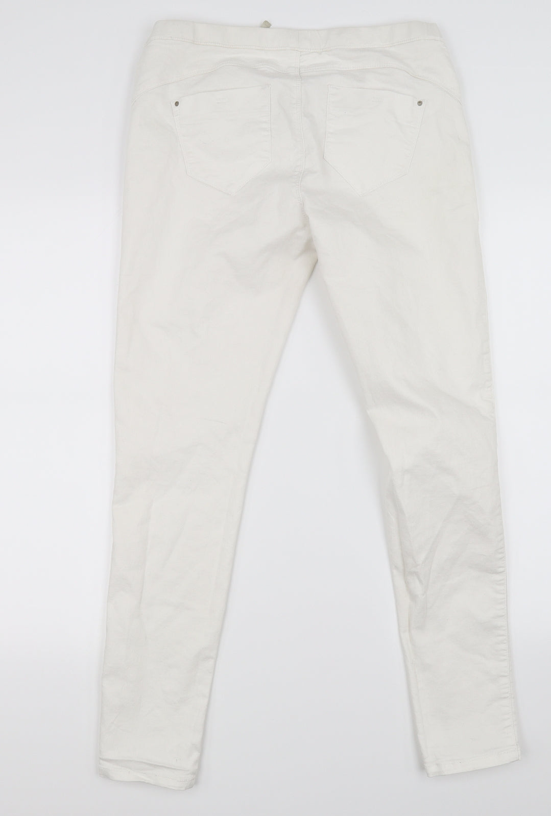 Denim & Co. Womens White   Jegging Jeans Size 14 L28 in