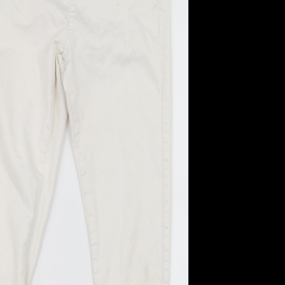 Denim & Co. Womens White   Jegging Jeans Size 14 L28 in