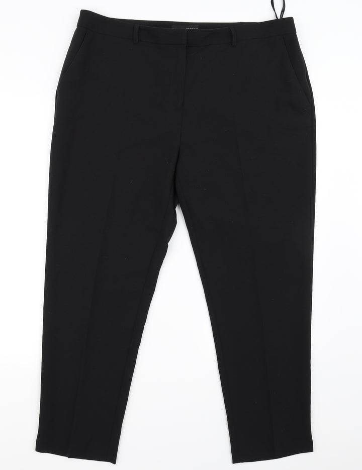 Dorothy Perkins Womens Black Trousers Size 12 L26 in