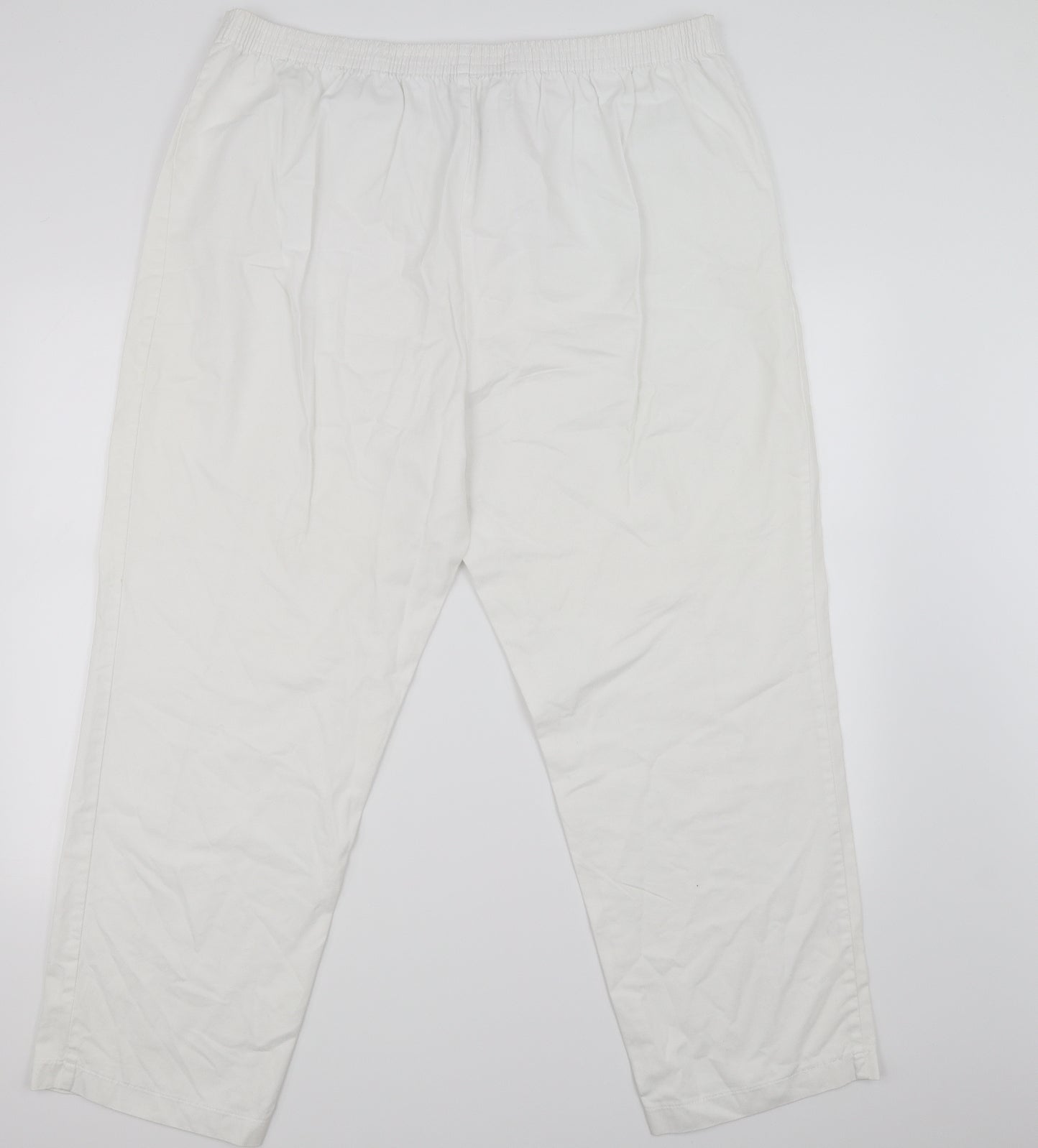 Marks and Spencer Womens White   Trousers  Size 22 L28 in