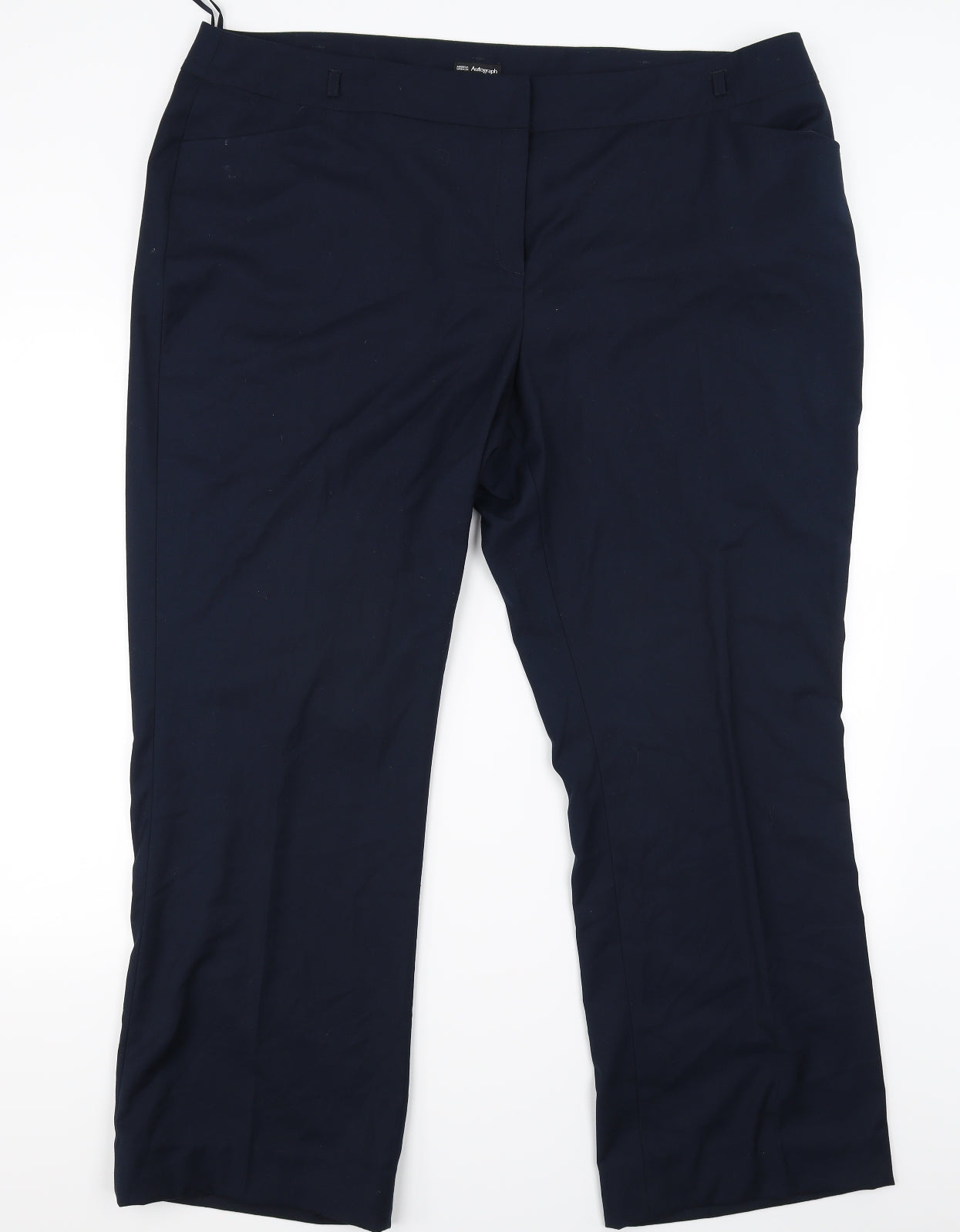 Marks and Spencer Womens Black   Trousers  Size 22 L28 in