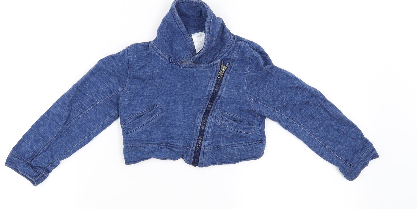 Preworn Boys Blue   Full Zip Jumper Size 3-4 Years