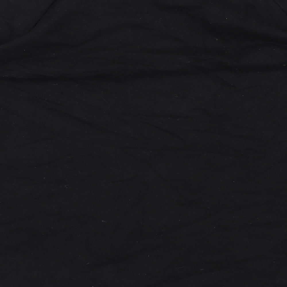 sevenext Womens Black Floral  Basic T-Shirt Size 14