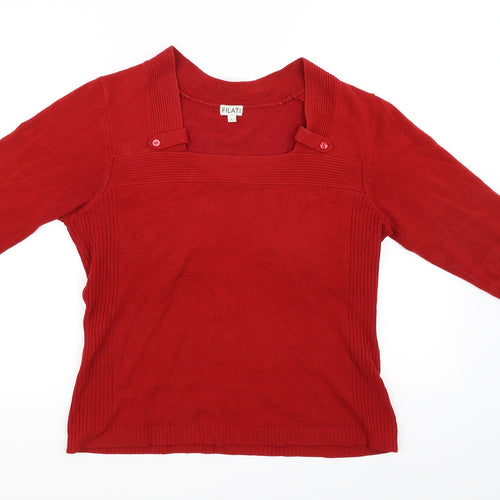 Filati Womens Red   Pullover Jumper Size L