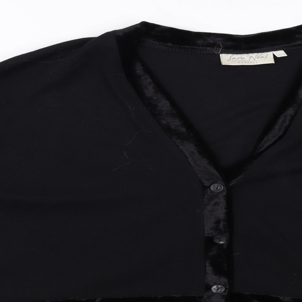 Sara Neal Womens Black   Cardigan Jumper Size 16