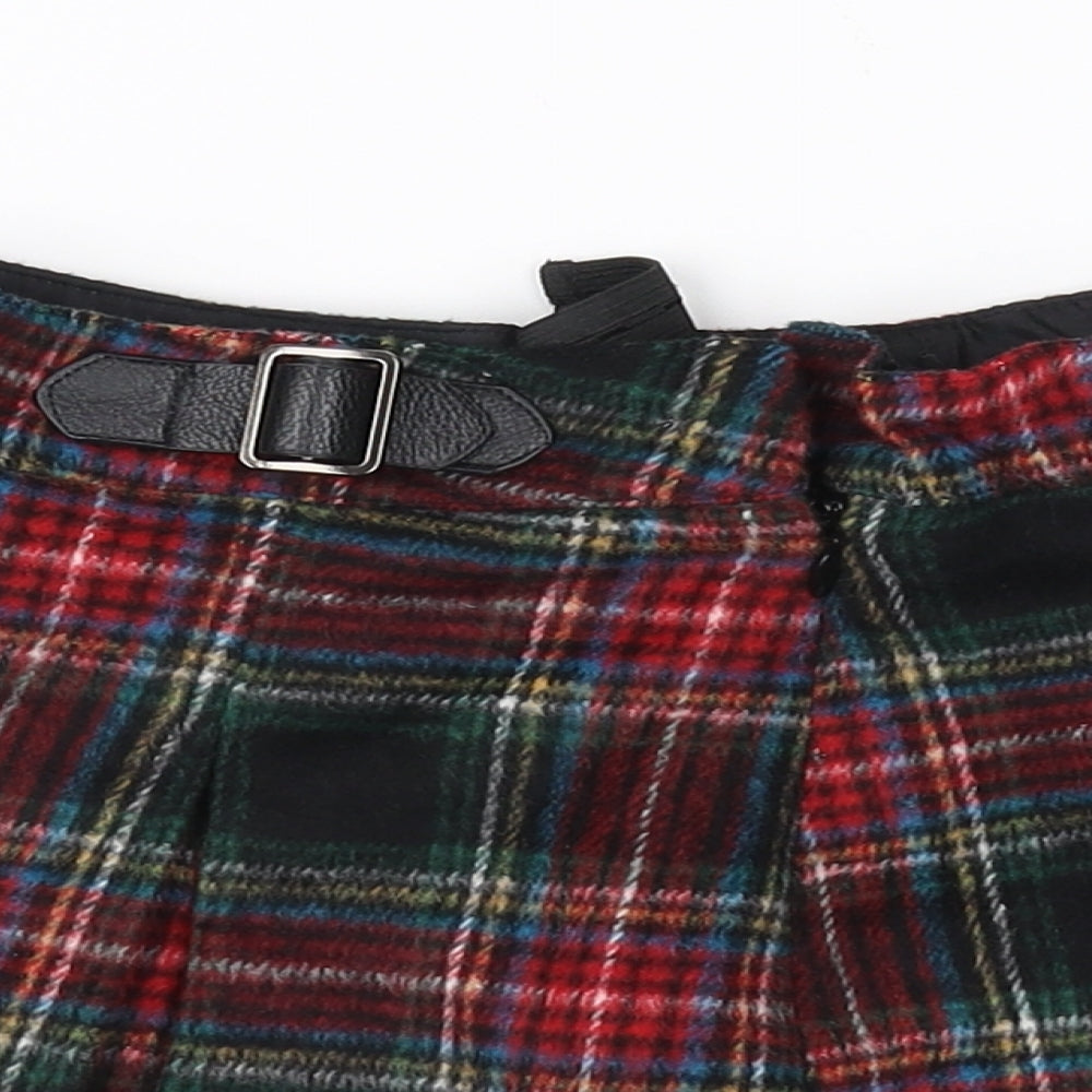 NEXT Girls Purple Check  A-Line Skirt Size 7 Years