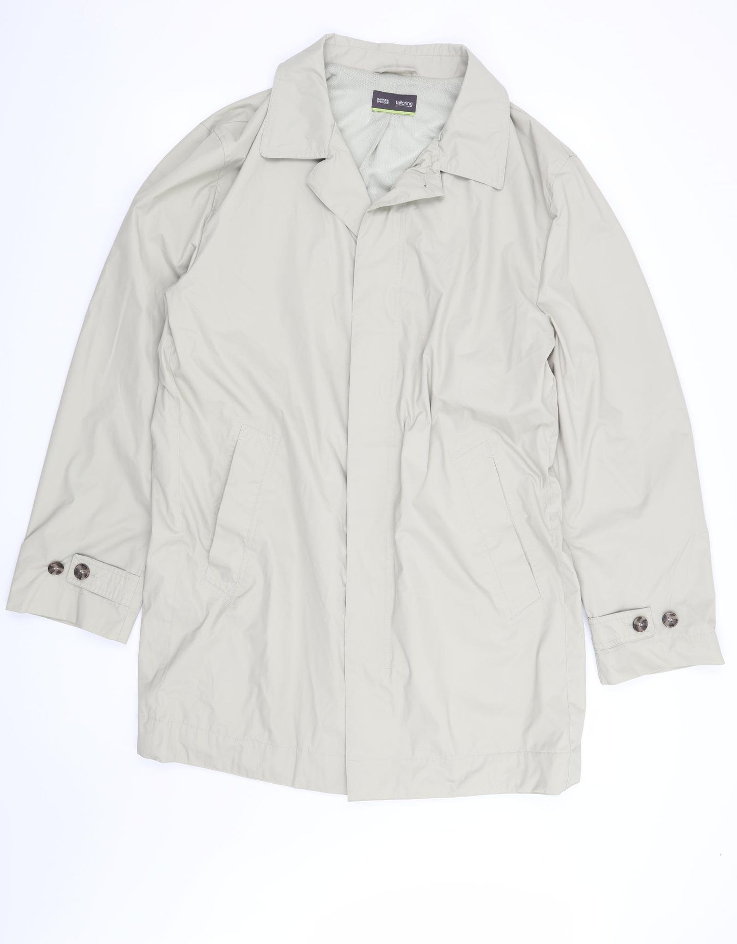 Marks and Spencer Mens Beige   Overcoat Coat Size L