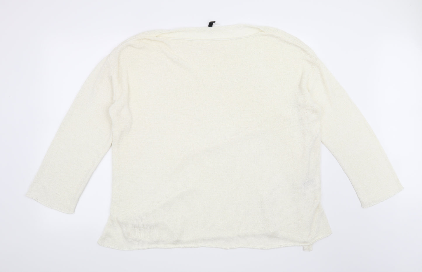 H&M Womens White   Pullover Jumper Size XL