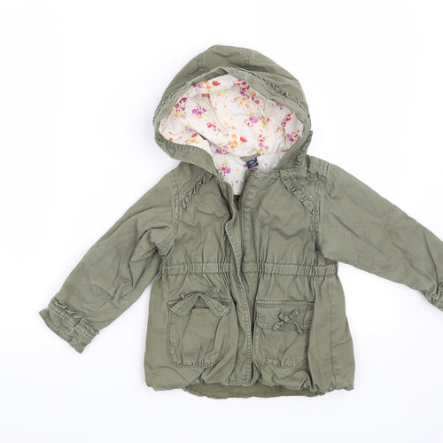 Gap Girls Green   Overcoat Coat Size 3 Years
