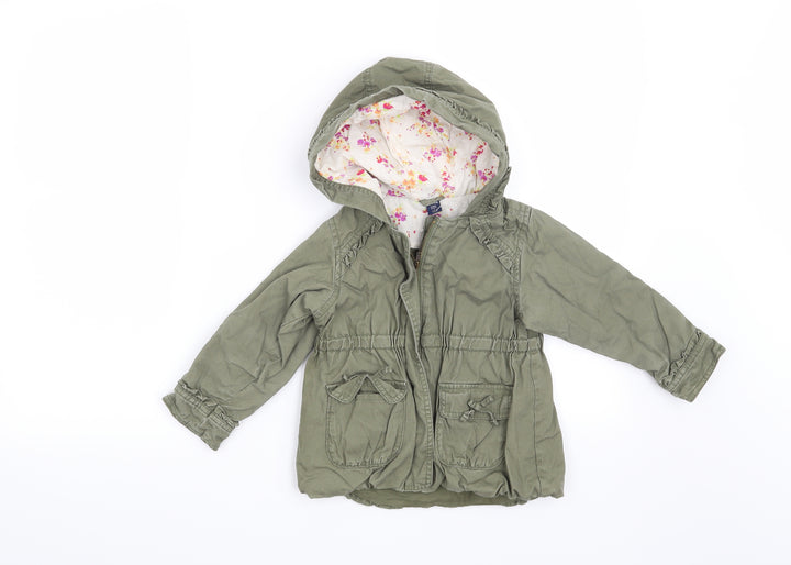 Gap Girls Green Overcoat Coat Size 3 Years