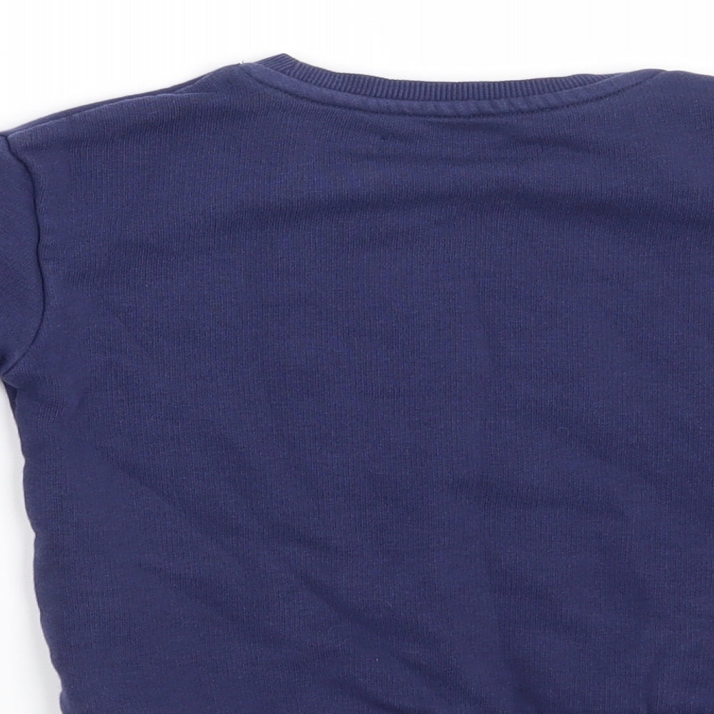 Marks and Spencer Girls Blue   Pullover Sweatshirt Size 4-5 Years  - The Future is ours