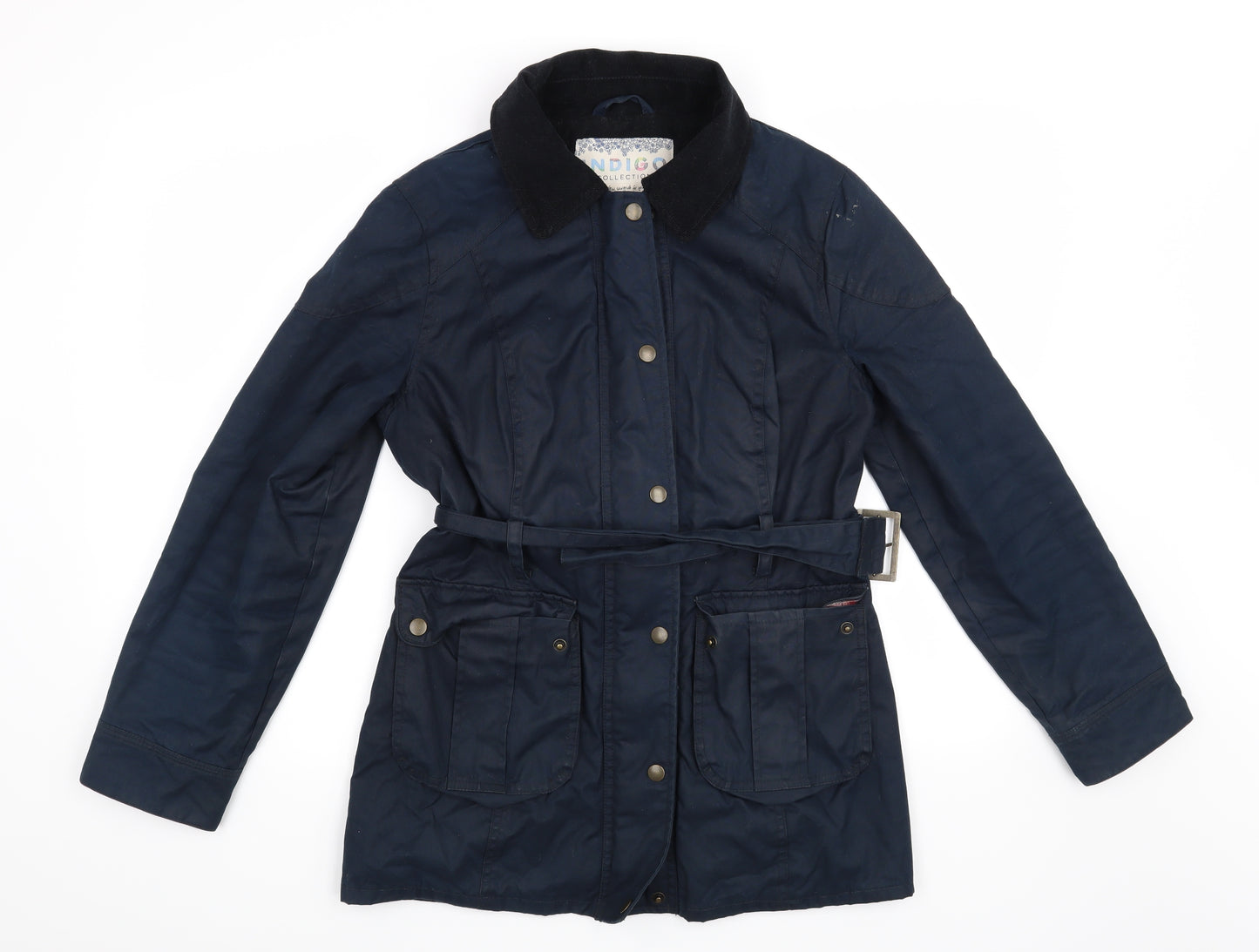 Marks and Spencer Womens Blue   Overcoat Coat Size 8
