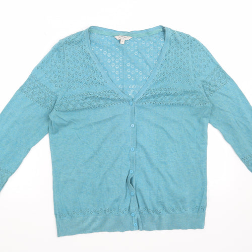 Fat Face Womens Blue   Cardigan Jumper Size 16